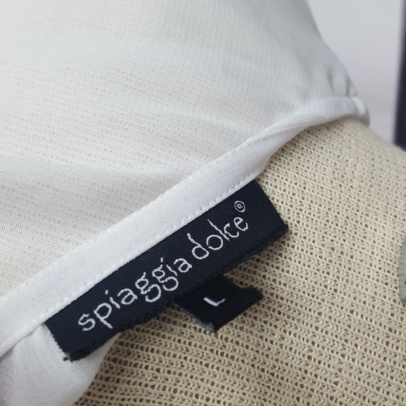 SPIAGGIA DOLCE BEJEWELED SHEER SLIP ON SZ S/M/L - Picture 9 of 10